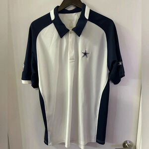 Dallas Cowboys Men’s Large White/Blue Polo by Reebok